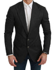 Dolce & Gabbana Elegant Gray Slim Fit Formal Blazer