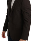 Dolce & Gabbana Elegant Brown Virgin Wool Martini Blazer