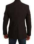 Dolce & Gabbana Elegant Brown Virgin Wool Martini Blazer