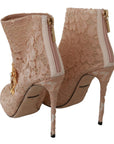 Dolce & Gabbana Elegant Lace Stilettos with Crystal Accents