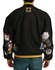 Dolce & Gabbana Multicolor Motive Bomber Style Jacket