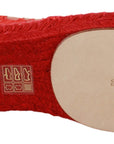 Dolce & Gabbana Red Viscose Espadrilles Flat Shoes