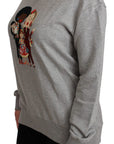 Dolce & Gabbana Elegant Multicolor Embroidered Crew-neck Sweater
