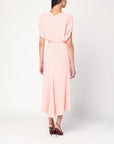 Victoria Beckham Victoria Beckham Pink satin midi dress