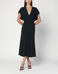 Victoria Beckham Victoria Beckham Dark green midi dress in satin