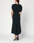 Victoria Beckham Victoria Beckham Dark green midi dress in satin