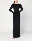 Victoria Beckham Victoria Beckham Long black dress in viscose jersey