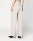 Victoria Beckham Victoria Beckham Pumice-coloured trousers in wool blend