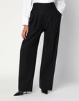 Victoria Beckham Victoria Beckham Wide black trousers in wool blend