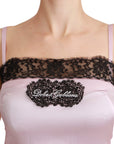 Dolce & Gabbana Elegant Silk Lace Detail Tank Top