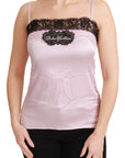 Dolce & Gabbana Elegant Silk Lace Detail Tank Top