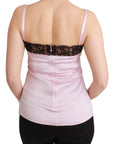 Dolce & Gabbana Elegant Silk Lace Detail Tank Top