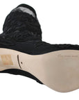 Dolce & Gabbana Embroidered Floral Stiletto Socks Booties