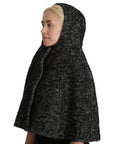 Dolce & Gabbana Elegant Gray Wool Hooded Scarf by Iconic Italian Label