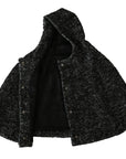 Dolce & Gabbana Elegant Gray Wool Hooded Scarf by Iconic Italian Label