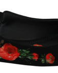 Dolce & Gabbana Elegant Crystal-Embellished Floral Flats