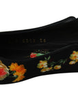 Dolce & Gabbana Elegant Crystal-Embellished Floral Flats