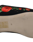 Dolce & Gabbana Elegant Crystal-Embellished Floral Flats