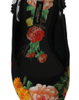 Dolce & Gabbana Elegant Crystal-Embellished Floral Flats
