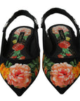 Dolce & Gabbana Elegant Crystal-Embellished Floral Flats