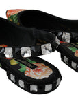 Dolce & Gabbana Elegant Crystal-Embellished Floral Flats
