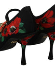 Dolce & Gabbana Floral Mary Janes Pumps with Crystal Detail