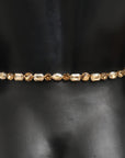 Dolce & Gabbana Champagne Crystal Embellished Leather Belt