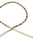 Dolce & Gabbana Champagne Crystal Embellished Leather Belt