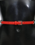 Dolce & Gabbana Elegant Floral Rose Waist Belt in Vibrant Red