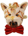 Dolce & Gabbana Chic Canine Gold-Tone Statement Ring