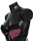 Roberto Cavalli Elegant Black Lace Push-Up Bra