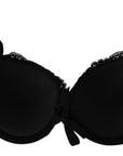 Roberto Cavalli Elegant Black Lace Push-Up Bra