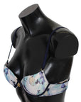 Roberto Cavalli Elegant Push-Up Bra in Blue Print