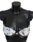 Roberto Cavalli Elegant Push-Up Bra in Blue Print