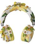 Dolce & Gabbana Glamorous Gold-Embellished Leather Headphones