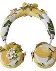 Dolce & Gabbana Glamorous Gold-Embellished Leather Headphones