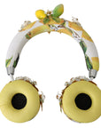 Dolce & Gabbana Glamorous Gold-Embellished Leather Headphones
