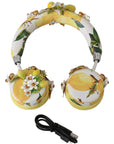 Dolce & Gabbana Glamorous Gold-Embellished Leather Headphones