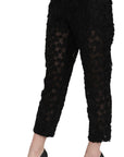 Dolce & Gabbana Elegant Straight Cropped Lace Trousers