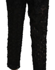 Dolce & Gabbana Elegant Straight Cropped Lace Trousers