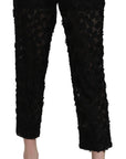 Dolce & Gabbana Elegant Straight Cropped Lace Trousers