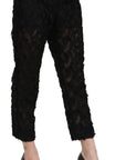 Dolce & Gabbana Elegant Straight Cropped Lace Trousers
