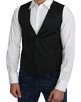 Dolce & Gabbana Elegant Silk Formal Gray Vest
