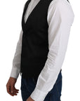 Dolce & Gabbana Elegant Silk Formal Gray Vest