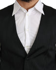 Dolce & Gabbana Elegant Silk Formal Gray Vest