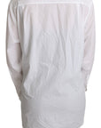 Dolce & Gabbana Elegant Scarf Neck Cotton Blouse