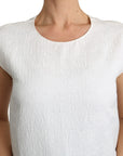 Dolce & Gabbana Elegant White Cotton Blend Blouse