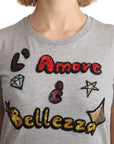 Dolce & Gabbana Sequined Motive Cotton Tee