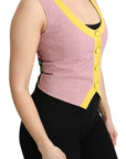 Dolce & Gabbana Chic Sleeveless Vest in Pink Hues