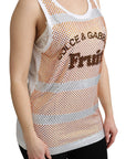 Dolce & Gabbana Crystal Embellished Sleeveless Cotton Top